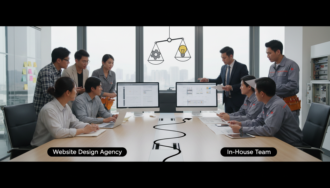 How to Decide Between a Website Design Agency and In-House Team for Your Commercial Electric Business