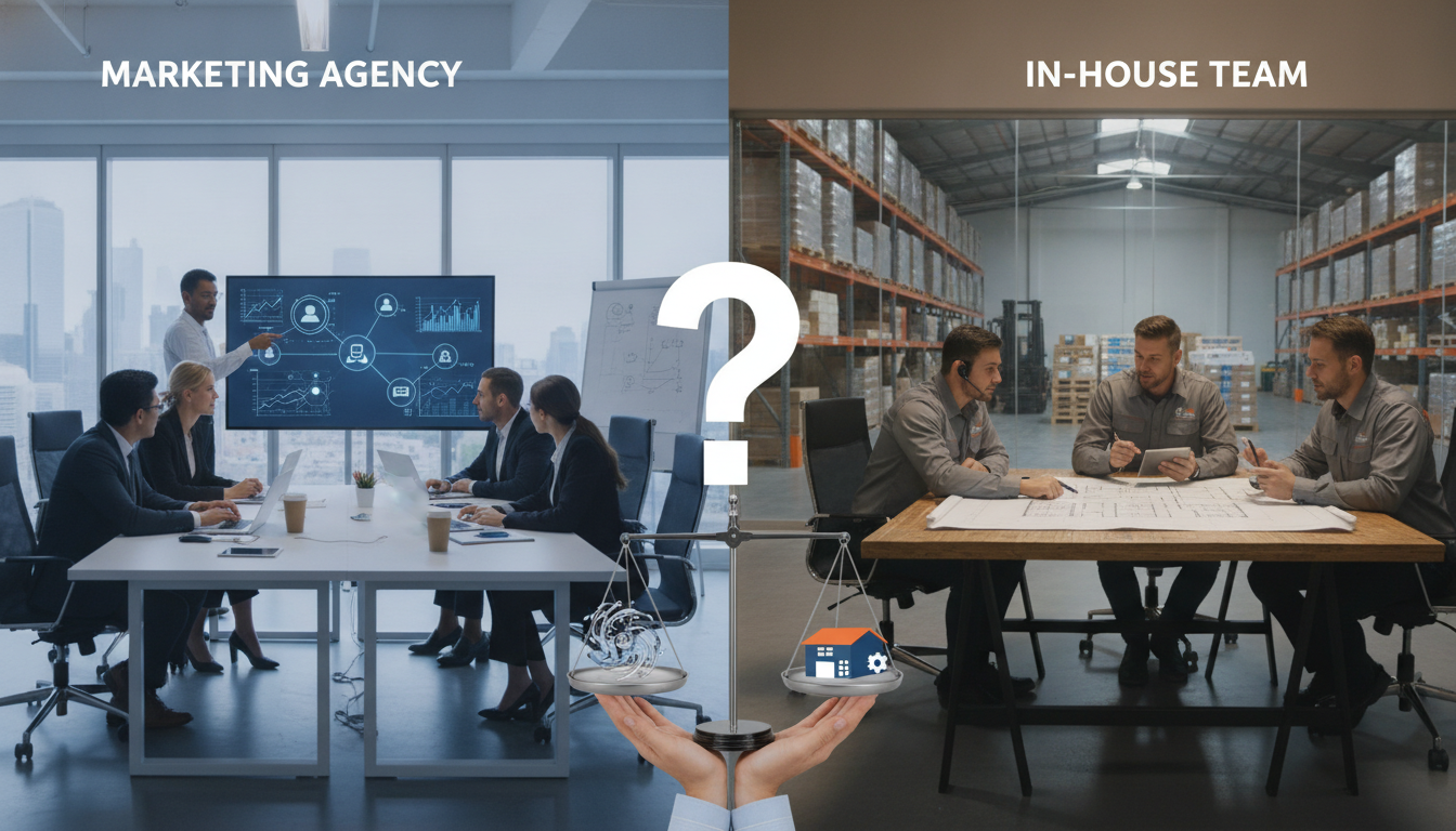How to Decide Between an In-House Team and a Marketing Agency for Your 3PL Business