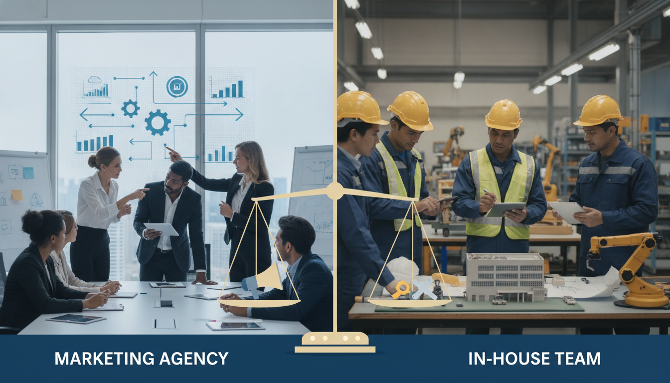 How to Decide Between a Marketing Agency and In-House Team for Your Manufacturing Business