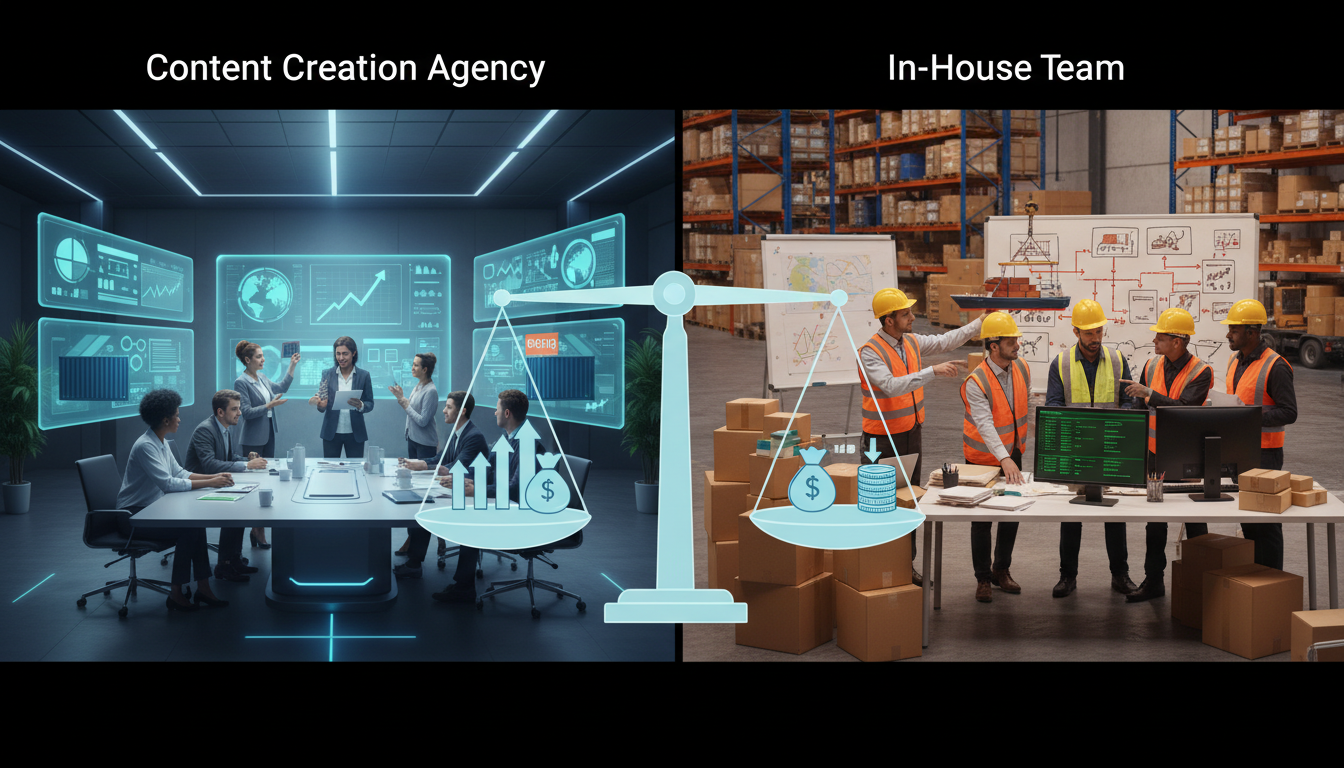 Content Creation: Agency vs In-House for Logistics